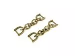 1/2" Charin Strap Connectors Antique Brass