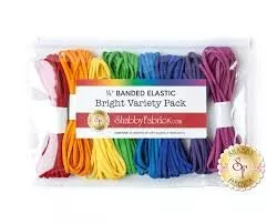 1/6" Banded Elastic -Bright Variety Pack