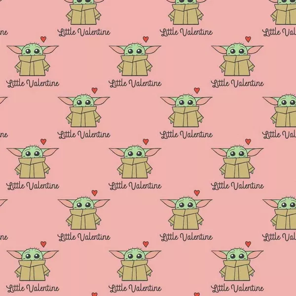 2 Yard PrecutCharacter Valentines DayStar WarsBe Mine Pink
