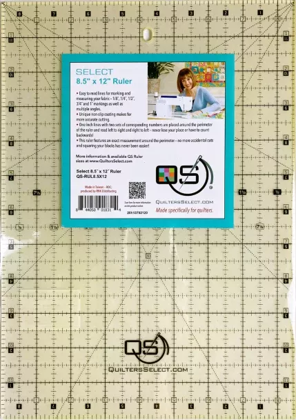 8.5" X 12" Quilters Select Ruler