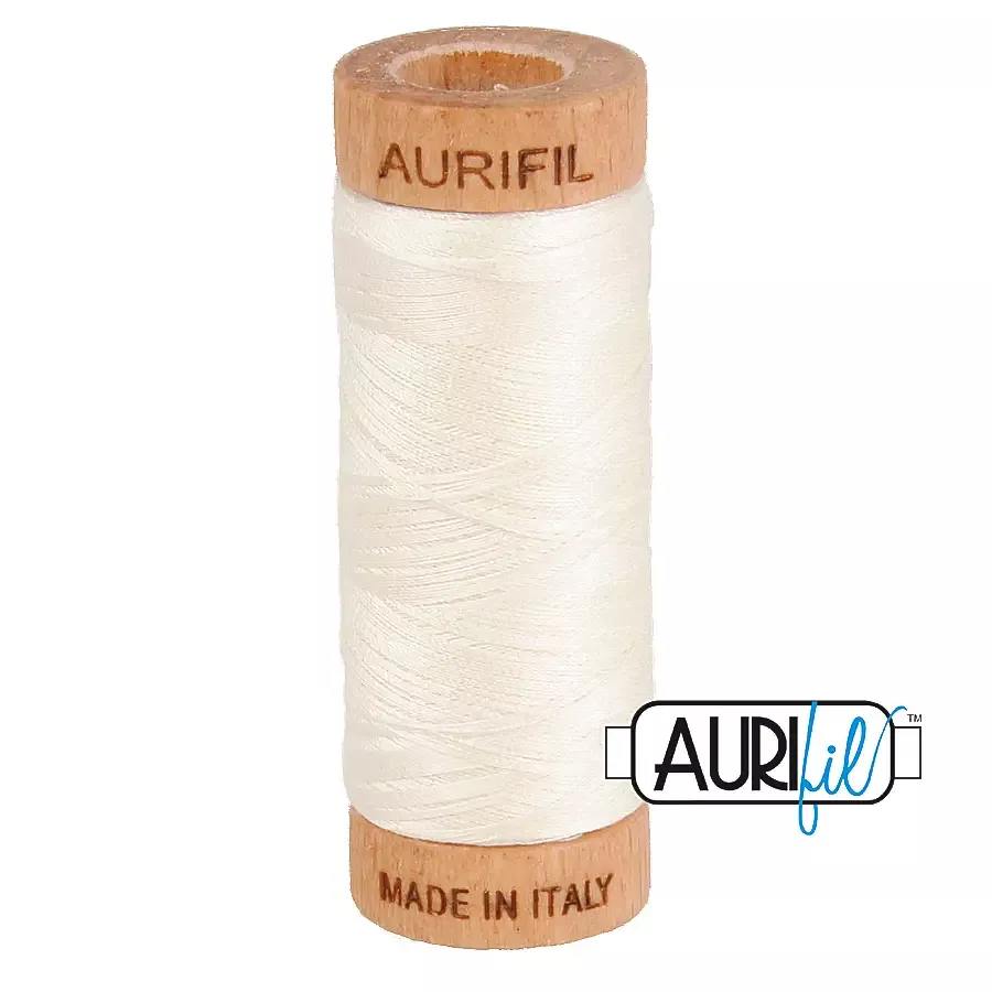 80wt Cotton Thread in 2026 Chalk by Aurifil