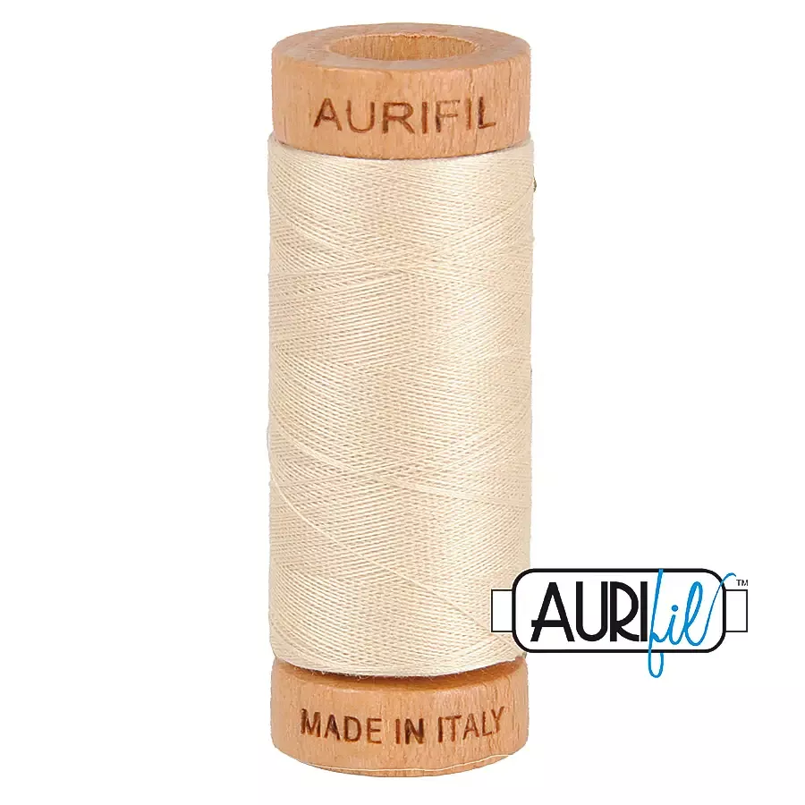80wt Cotton Thread in 2310 Light Beige by Aurifil