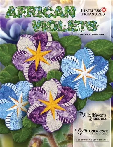 African Violets Placemat Pattern by Quiltworx