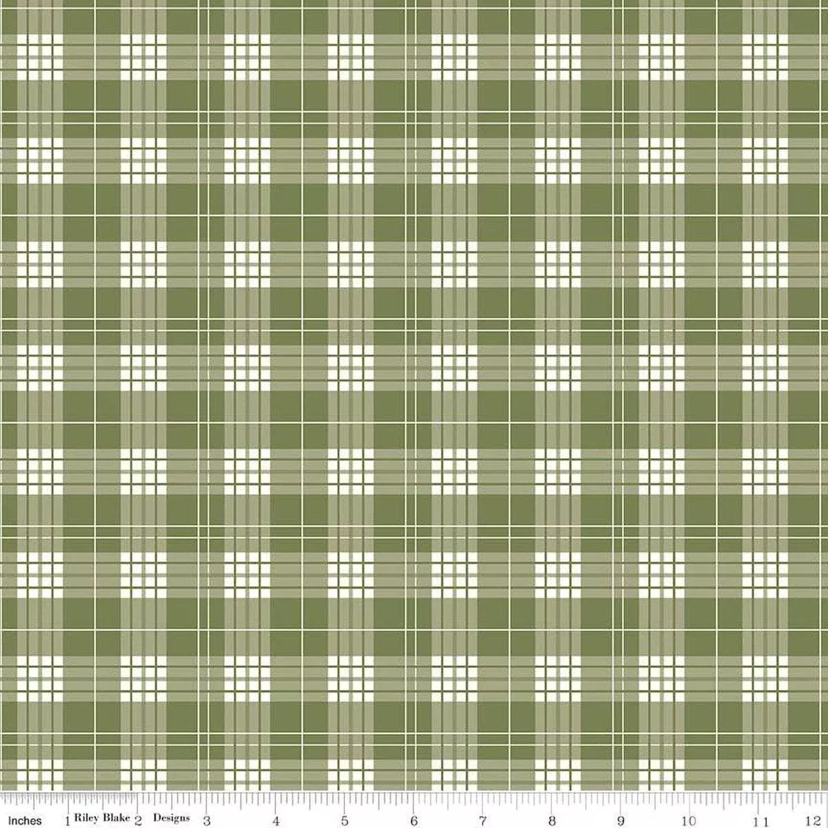 Ally's Garden - Plaid - per yard - by Dani Mogstad for Riley Blake Designs - C13242 OLIVE