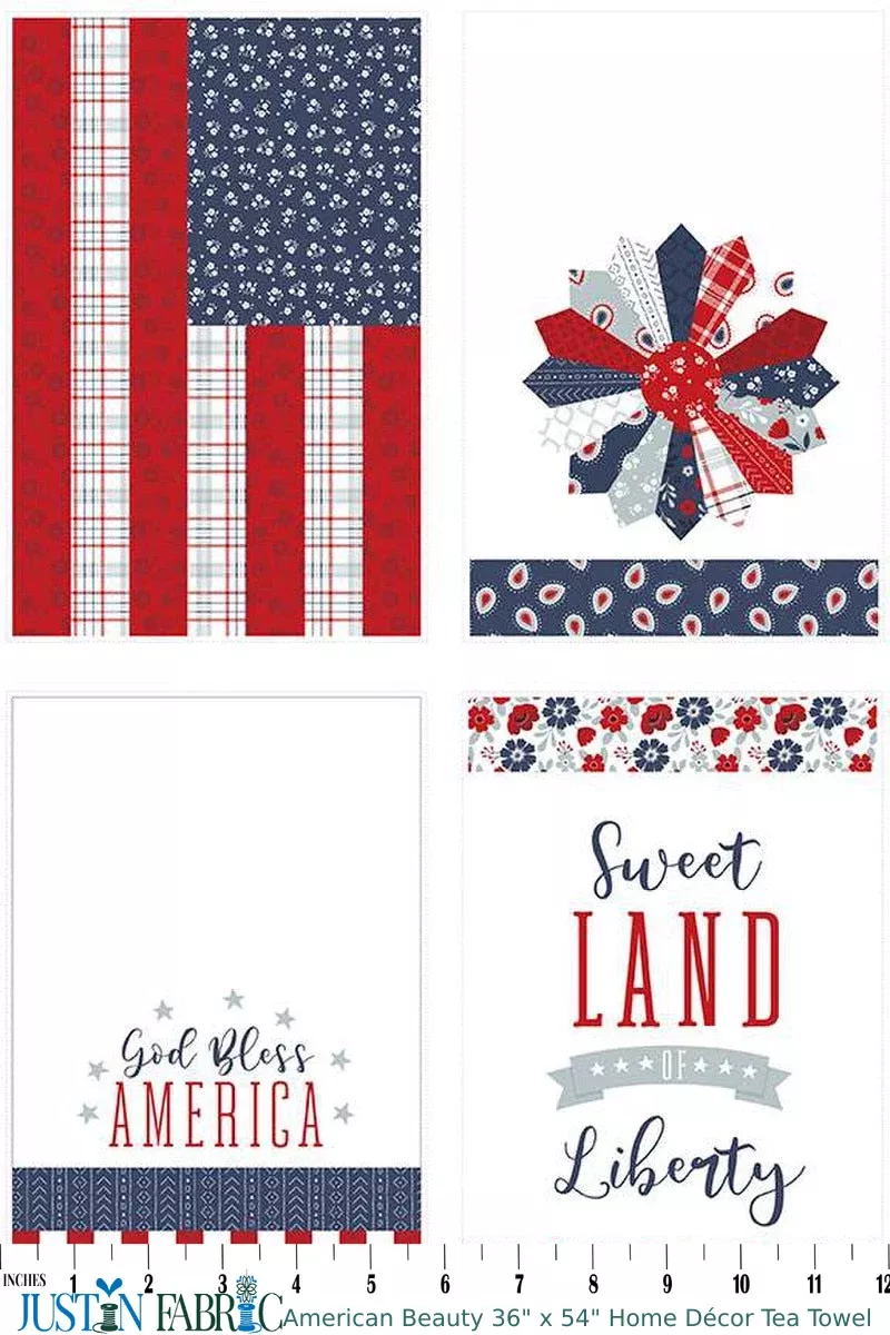 American Beauty 36" x 54" Home Décor Tea Towel Panel | Riley Blake Designs