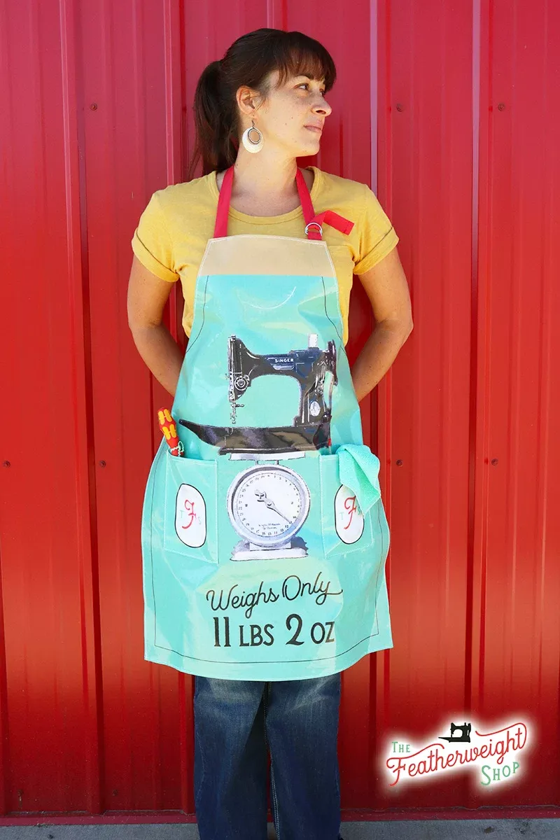 Apron, Oilcloth Singer Featherweight 221 Advertisement