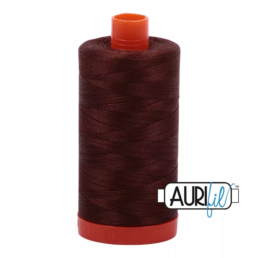 Aurifil Chocolate A1050-2360 1422yds 50wt Mako Cotton Thread Solid