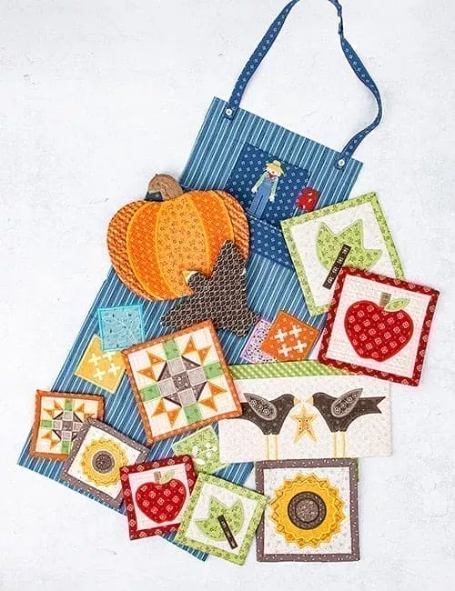 Autumn in the Kitchen Projects - Machine Embroidery FABRIC ONLY KIT - by Lori Holt of Bee in my Bonnet -Riley Blake Designs uses Autumn Fabrics!!