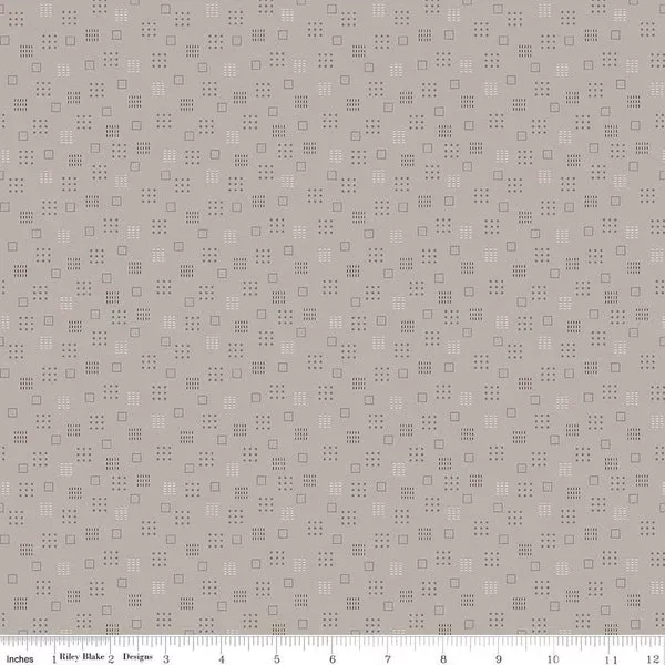 Autumn - Lori Holt for Riley Blake Designs - per yard - Pewter Squares - C14653- PEWTER