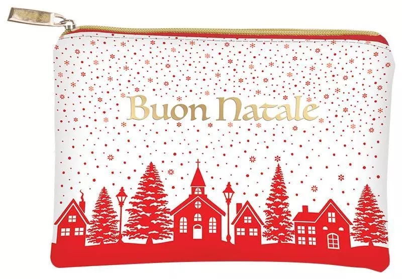 Bag, Buon Natale Christmas Village Glam Zipper Bag