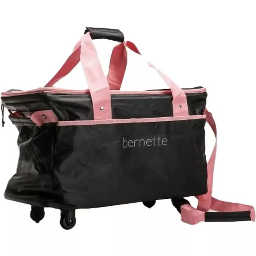 Bernette Sew Pink Large Foldable Wheeled Bag
