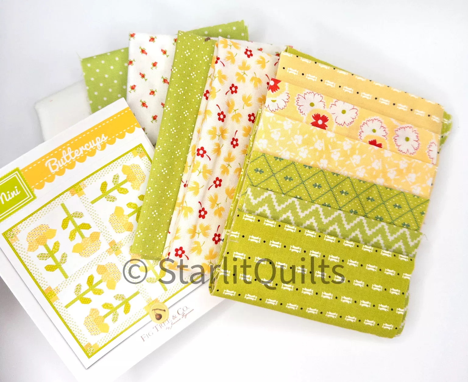 Buttercup Quilt Kit 33"x 33" top and binding and pattern