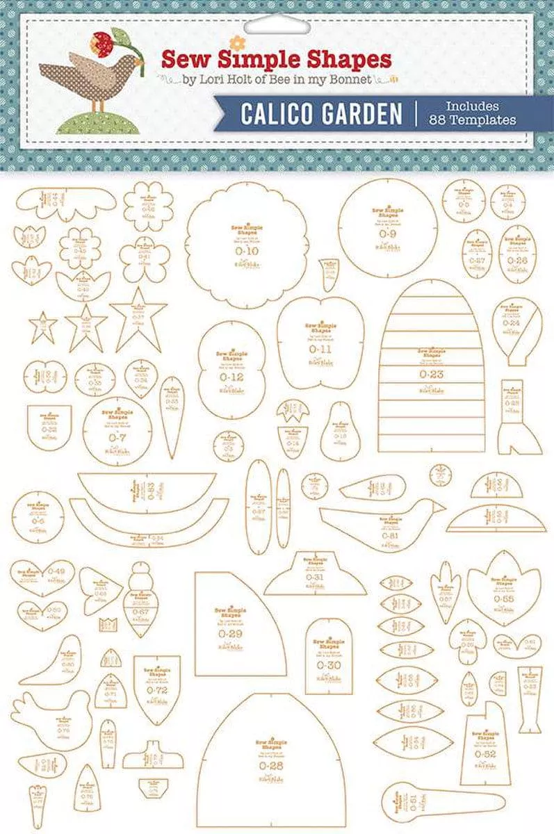 Calico Garden Sew Simple Shapes Templates - by Lori Holt of Bee in my Bonnet for Riley Blake Designs - STT-28240