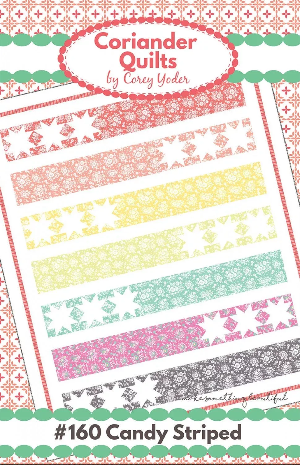 Candy Striped Quilt Pattern by Coriander Quilts CQ160