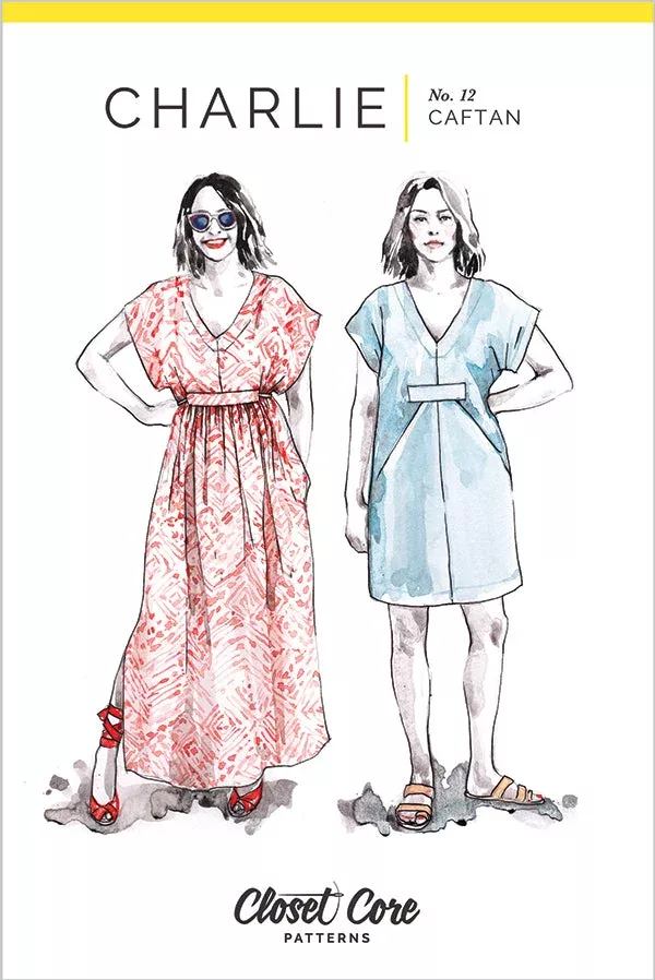 Charlie Caftan Dress Pattern by Closet Core