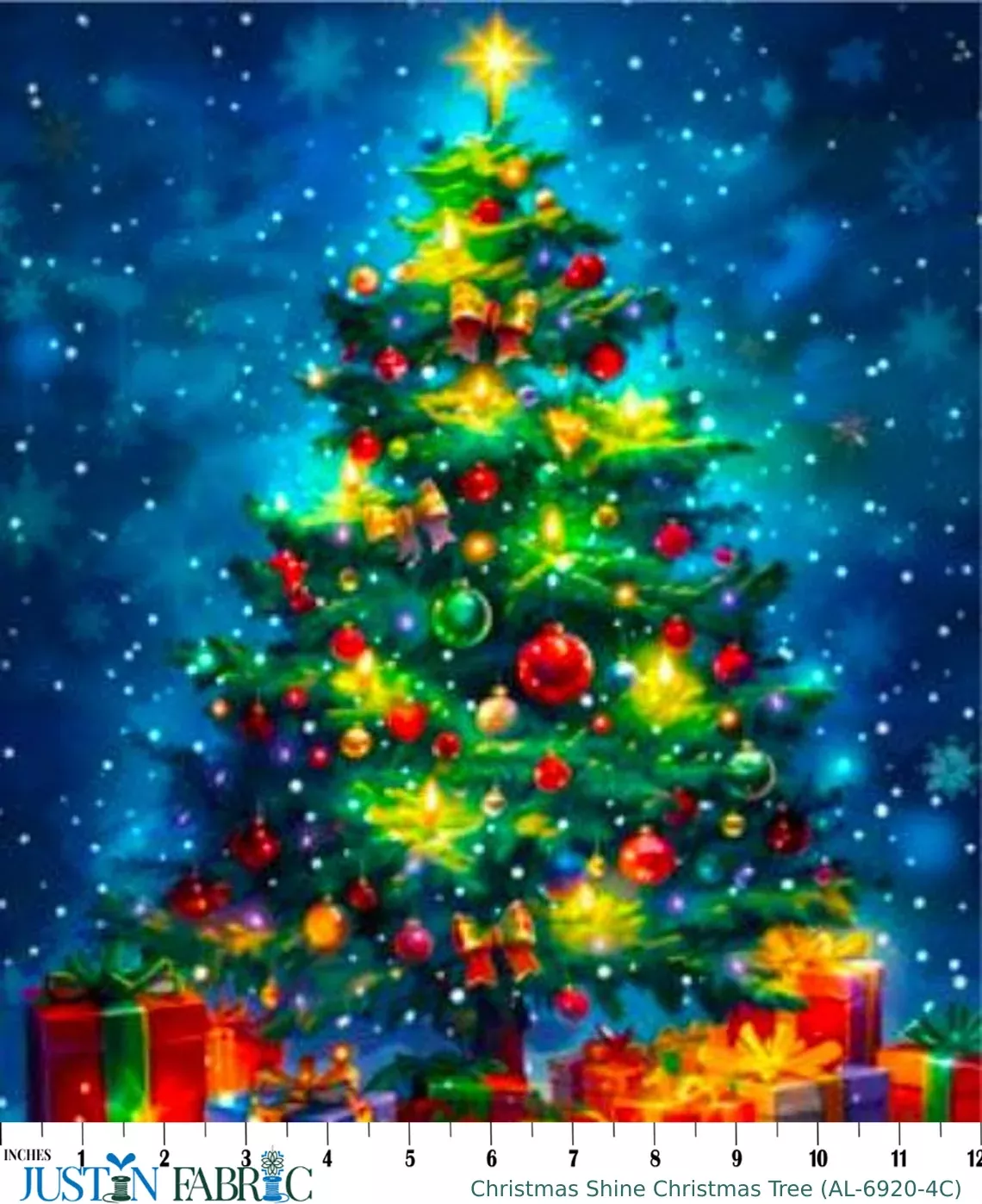 Christmas Shine Christmas Tree Panel (AL-6920-4C) | Art Licensing