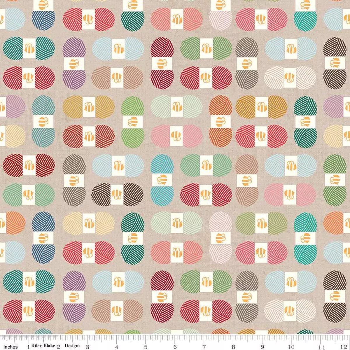 Chunky Thread - Home Decorator Fabric - Chunky Thread Multi - per yard - Lori Holt for Riley Blake designs - 57/58" wide - HD15322 - Multi