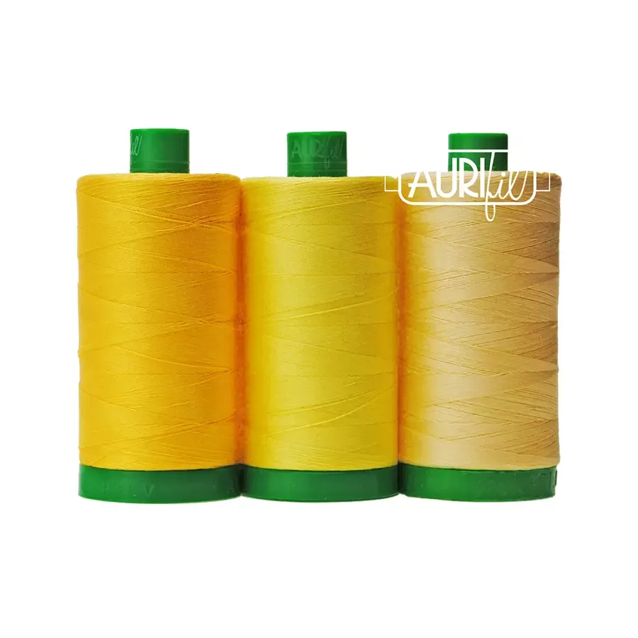 Color Builder 3 Piece Set, 40wt Cotton in African Wild Dog by Aurifil