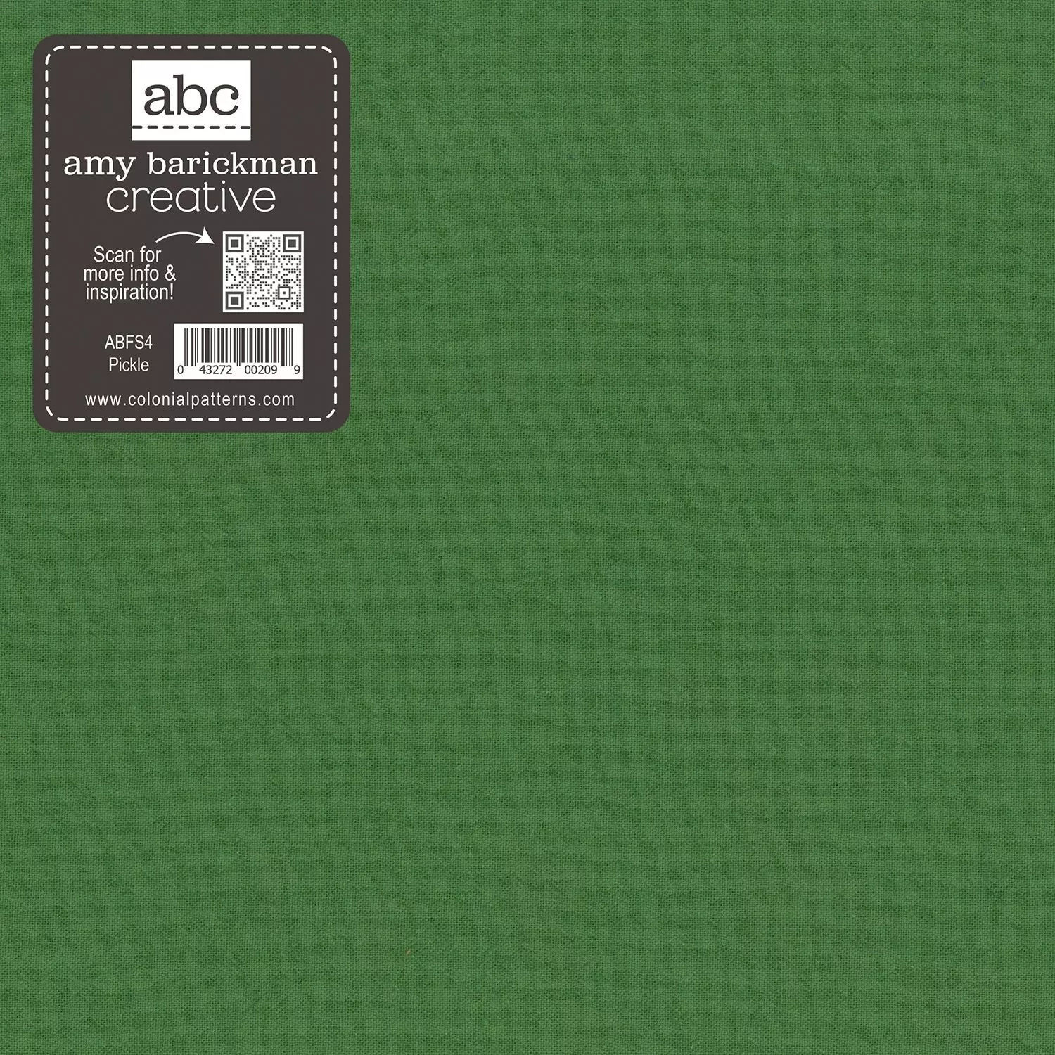 Fabric, Flour Sack Towel by Amy Barickman Creative - Pickle Green