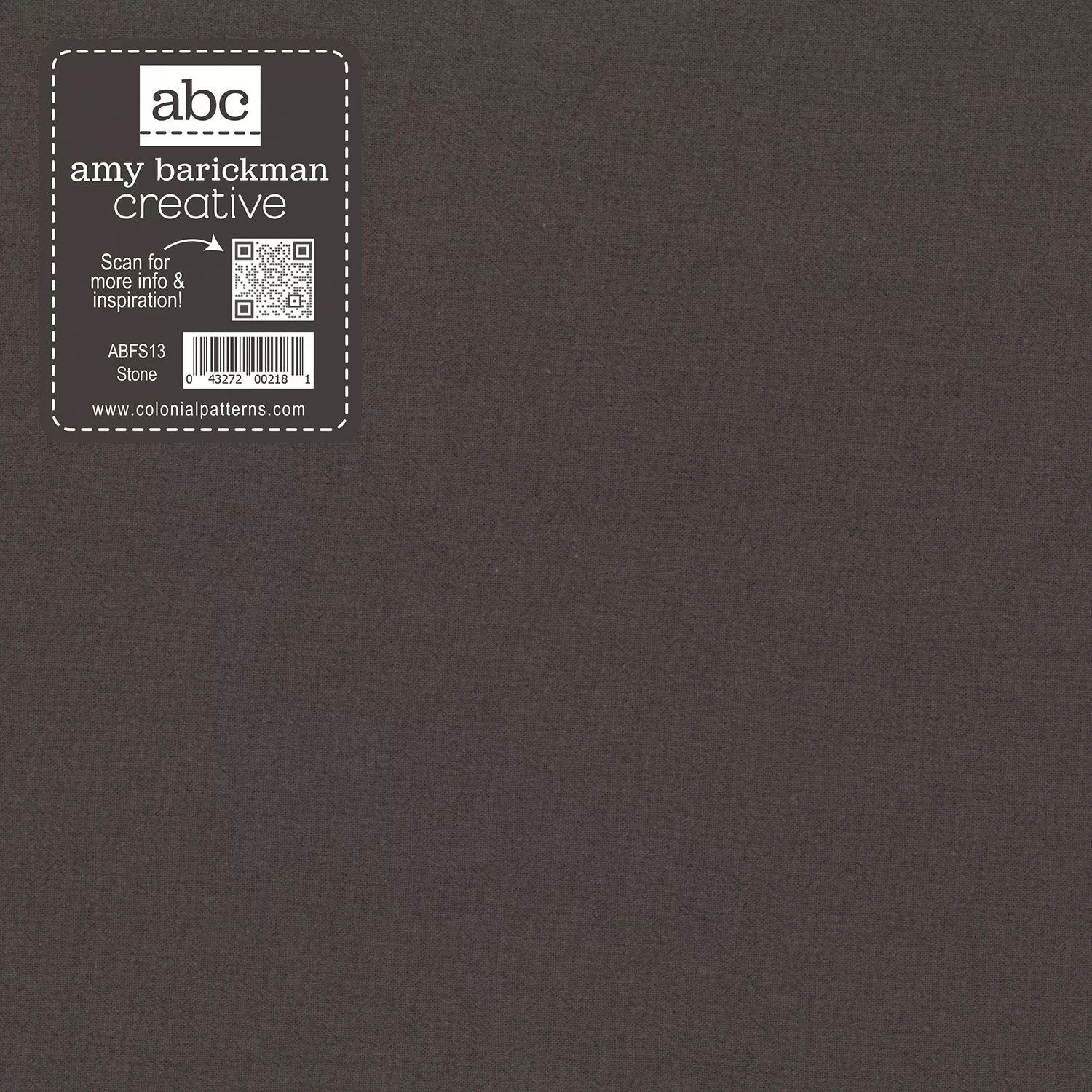 Fabric, Flour Sack Towel by Amy Barickman Creative - Stone Gray