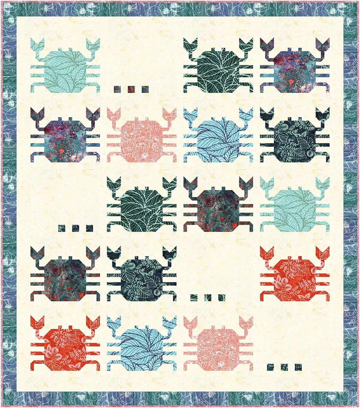 Feeling Crabby Quilt Kit by Wendy Sheppard featuring Poppy Seeds Batiks| Riley Blake Designs