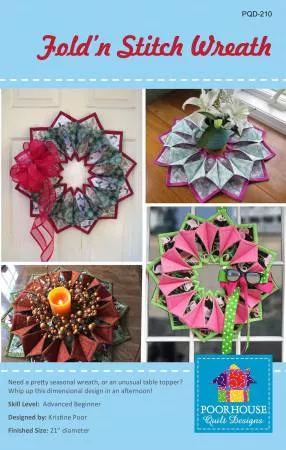 Fold N Stitch Wreath - Poorhouse Quilt Design