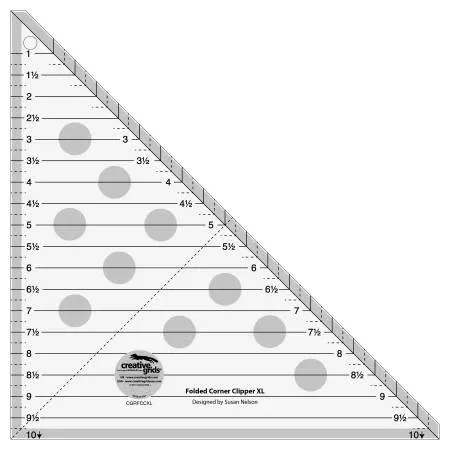 Folded Corner Clipper Ruler by Creative Grids - EXTRA LARGE