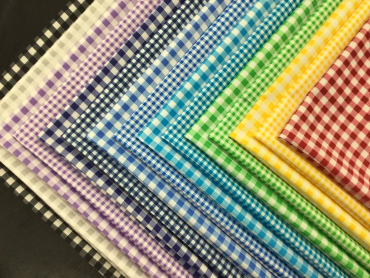 Ginghams - Fat Quarter PROMO Bundle - (15) 18" x 22" pieces - DOTS & STRIPES & MORE Fabric Collection - Quilting Treasures