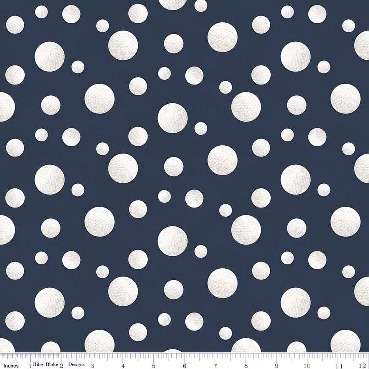 Golf Days - Balls - per yard - by Tara Reed for Riley Blake Designs - C13001-NAVY