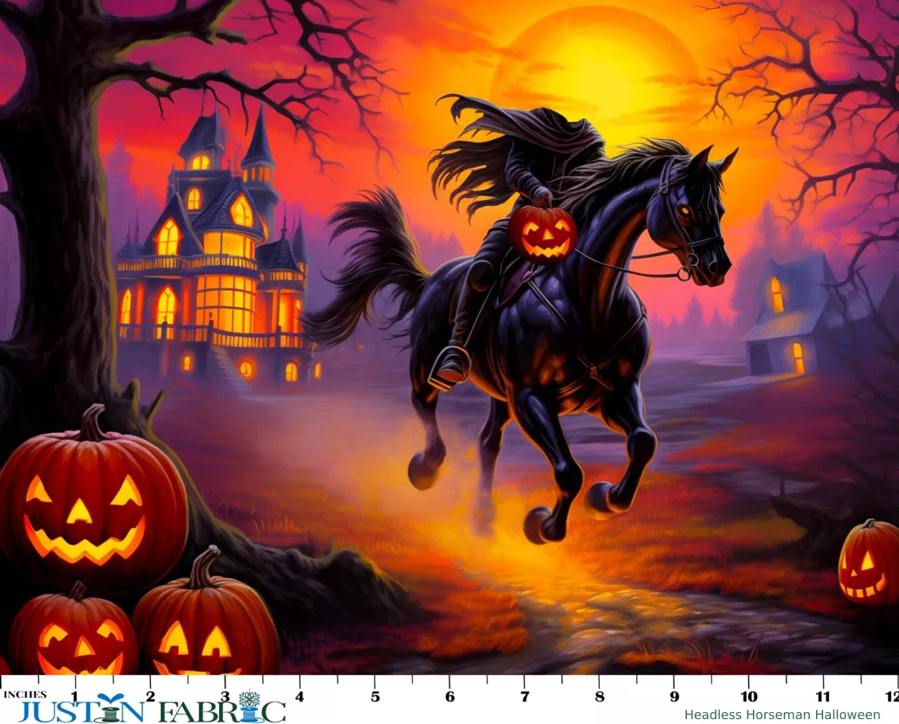 Headless Horseman Halloween Panel | Art Licensing