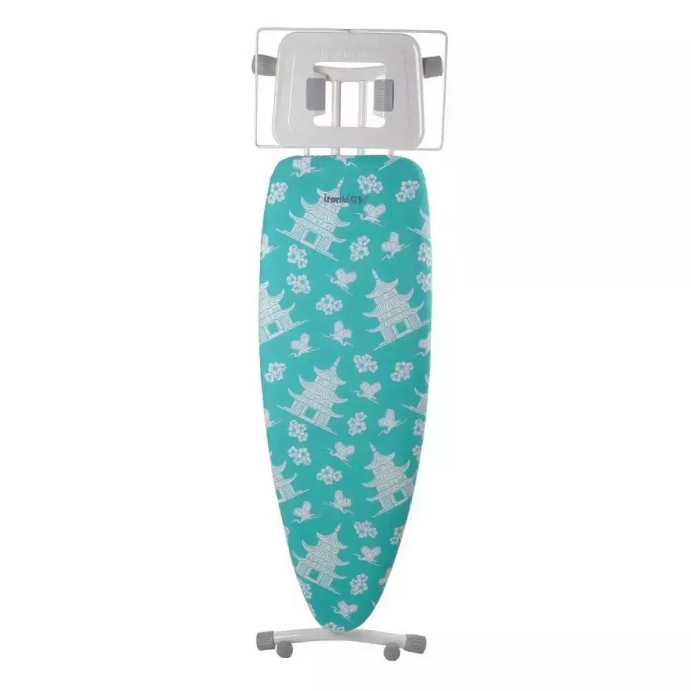 ironMATIK Space Surfer Premium Ironing Board in Pagoda Blue
