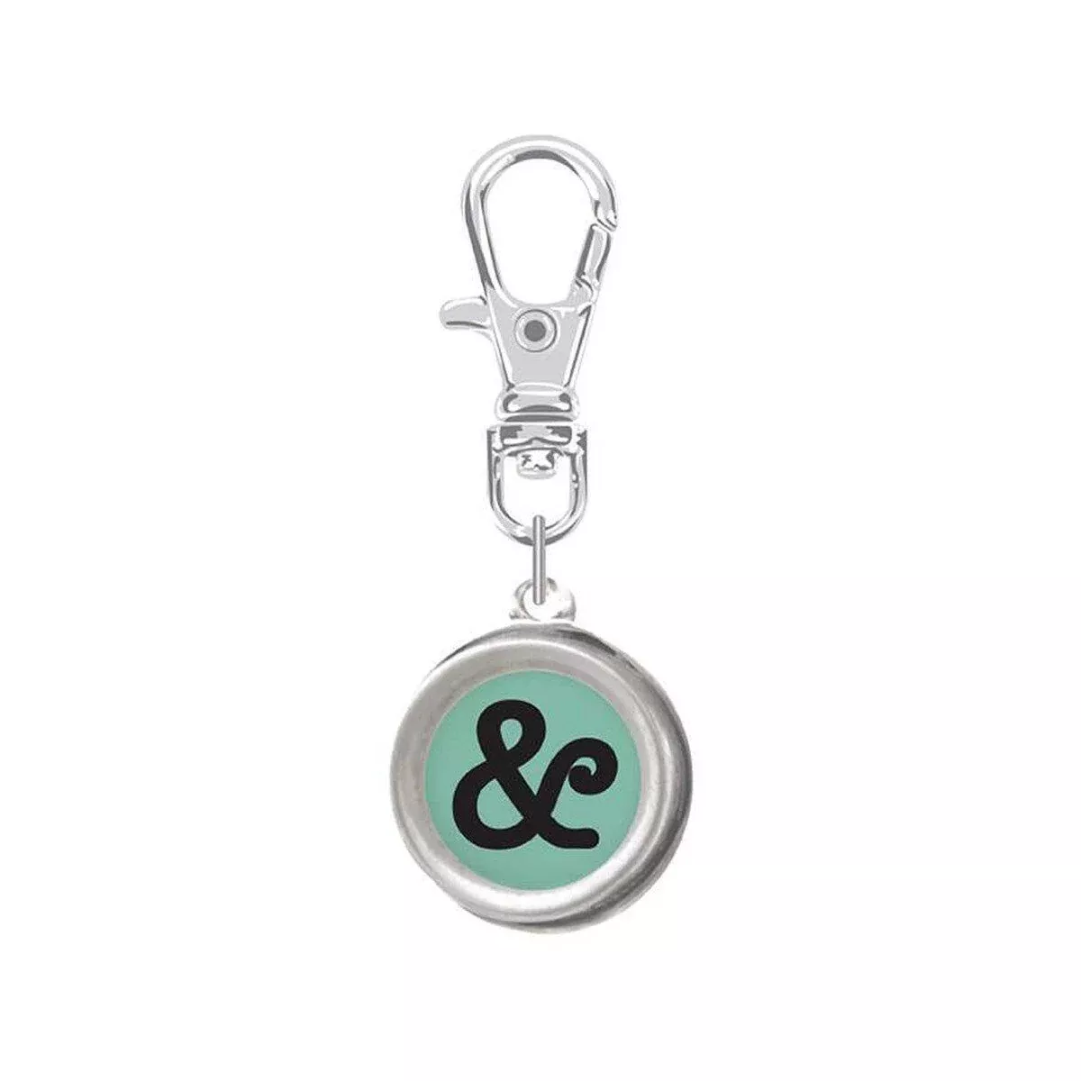 Keyring & Keychain Enamel Happy Charm, Typewriter Keys & AMPERSAND by Lori Holt