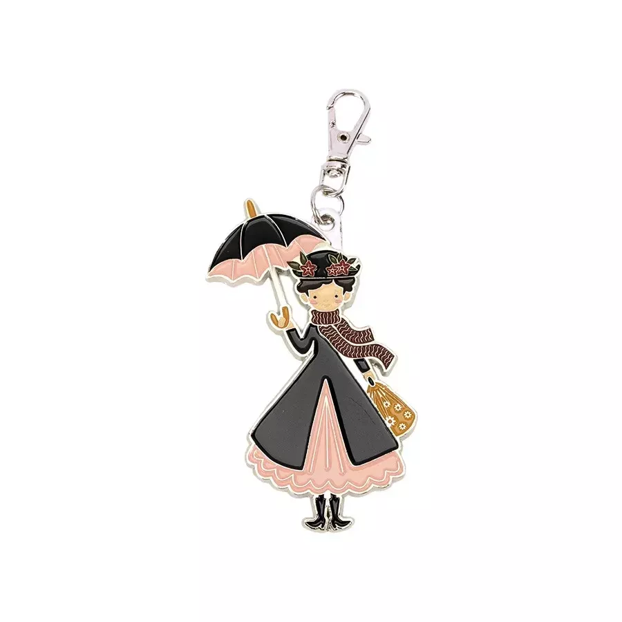 Keyring & Keychain Enamel QUILTY Charm, Mary Poppins by Jennifer Long
