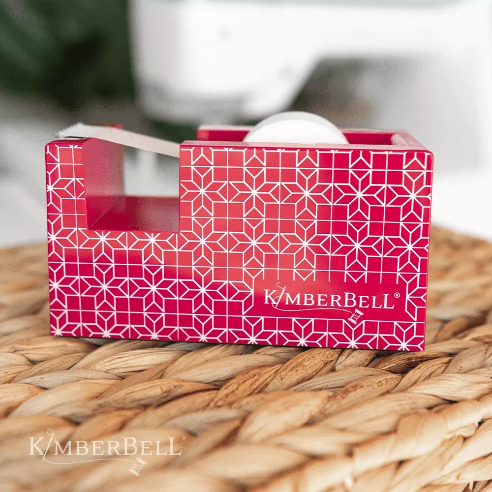 Kimberbell Paper Tape Dispenser - weighted - Cranberry Star - KDTL114