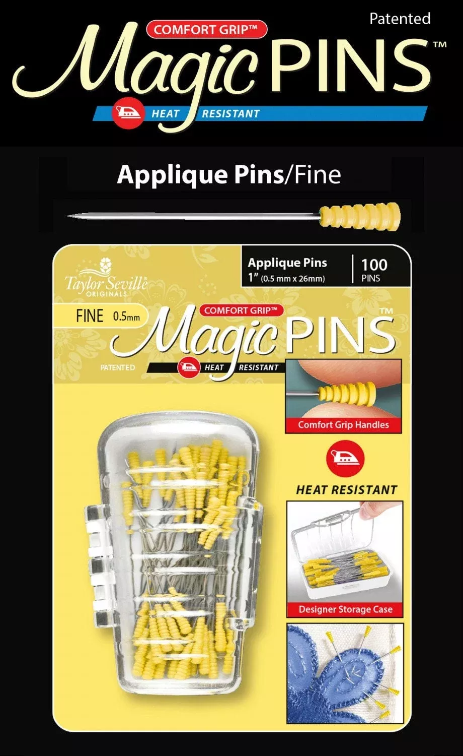 Magic Pins Applique Fine 100pc 219768