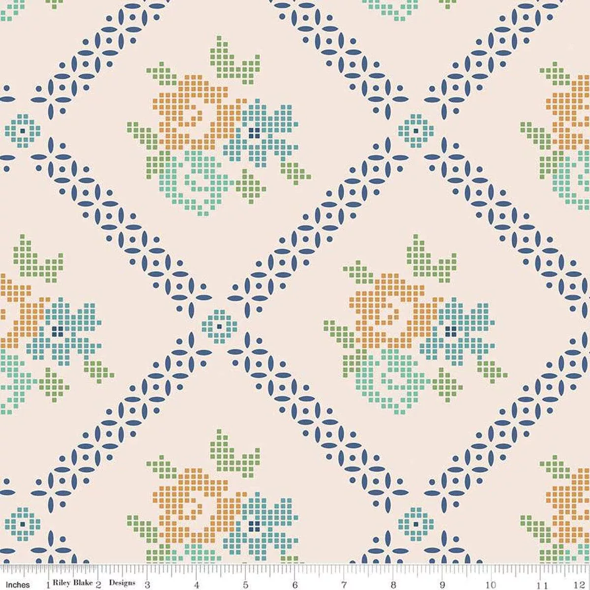 Mercantile Fabric Collection by Lori Holt - 108" Wide Back - PerYard - Riley Blake Designs - WB14408 - MULTI
