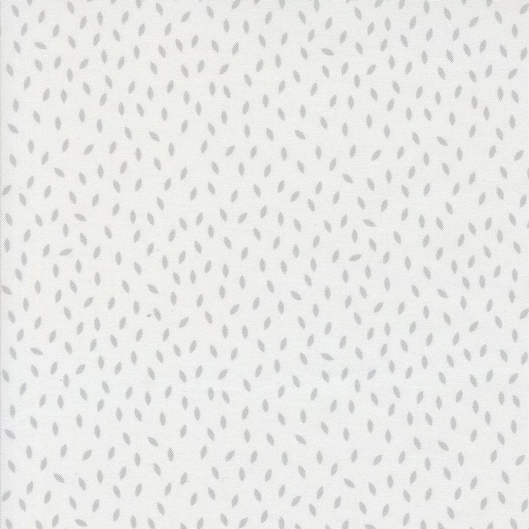 Mixed Bag Bonbons Loose Leaves White Grey 18255 11 by Jen Kingwell- Moda- 1/2 yard