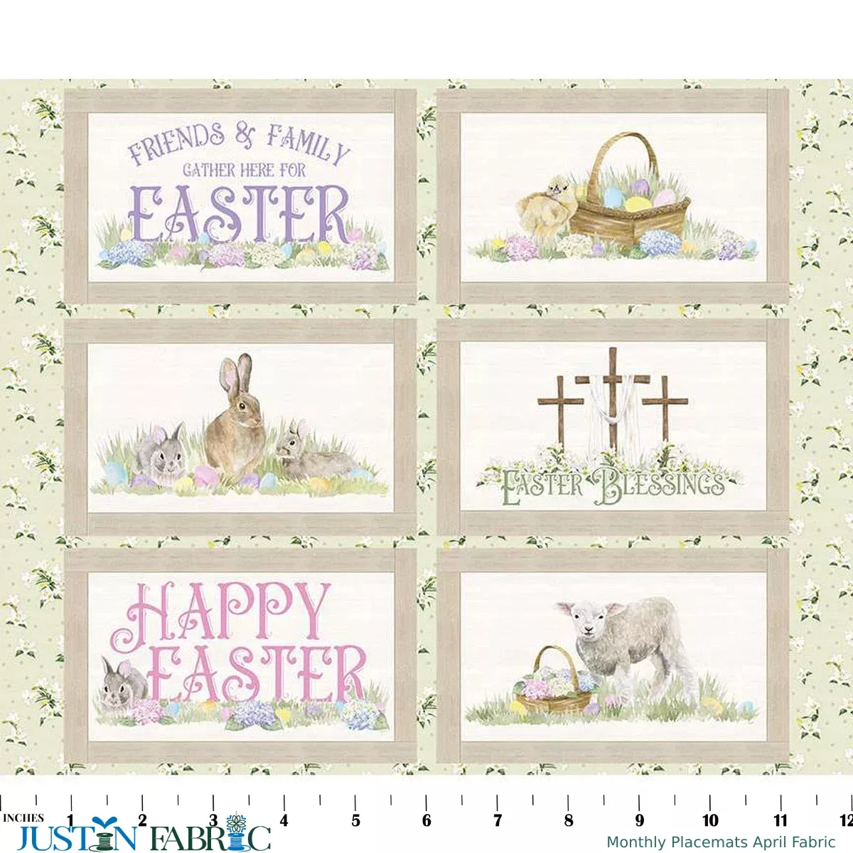 Monthly Placemats April Panel Fabric by Tara Reed | Riley Blake Designs