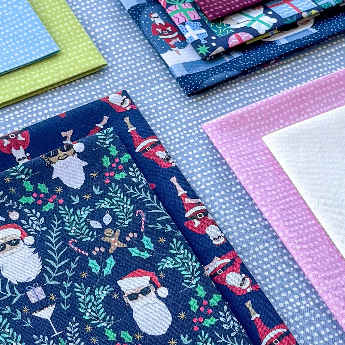 Nama Santa - PROMO Fat Quarter Bundle (10) 18" x 21"- by Dear Stella - Winter, Christmas, Santa - FQB-NAMASANTA-10