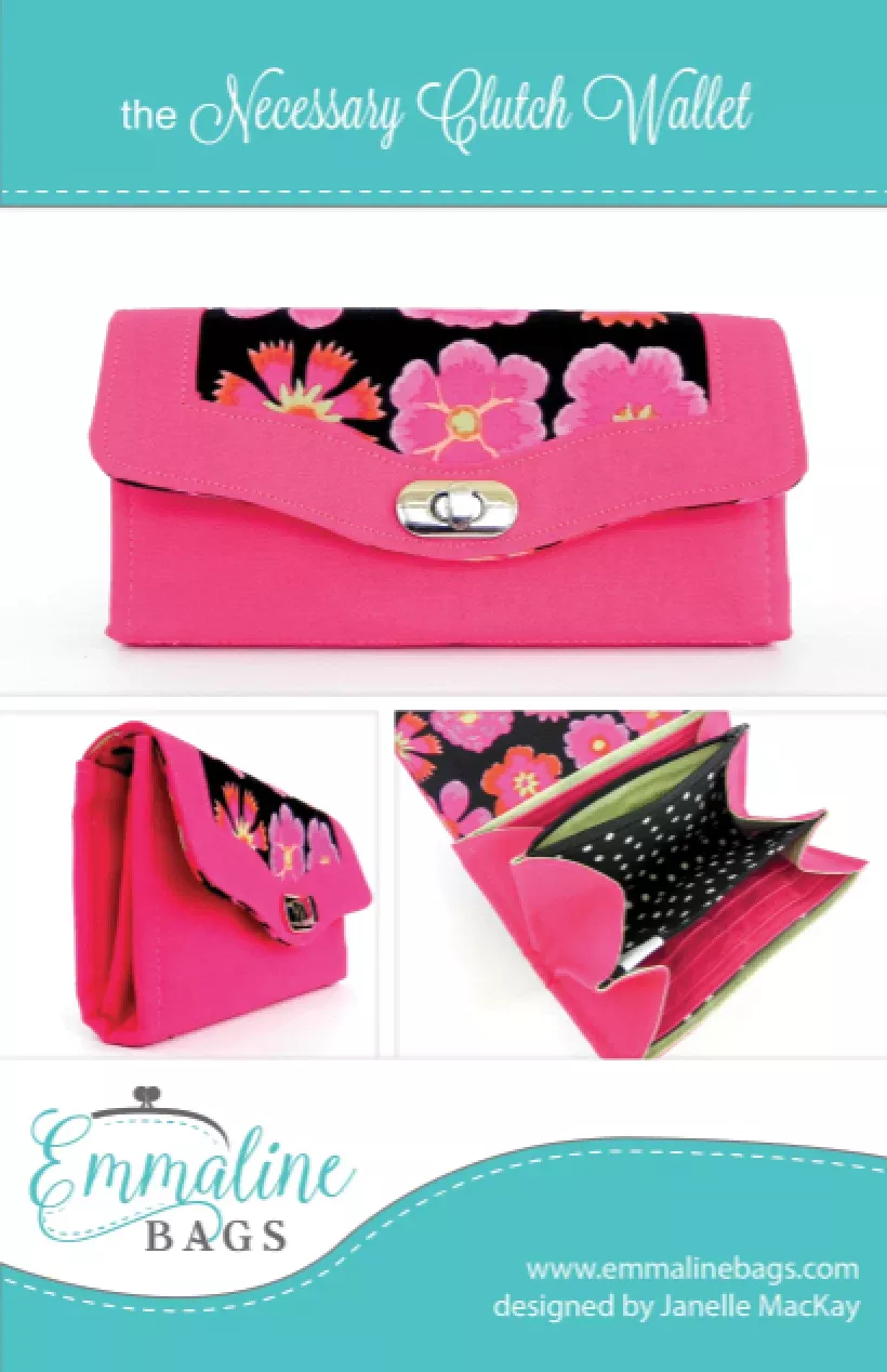 The Necessary Clutch Wallet Pattern - Emmaline Bags