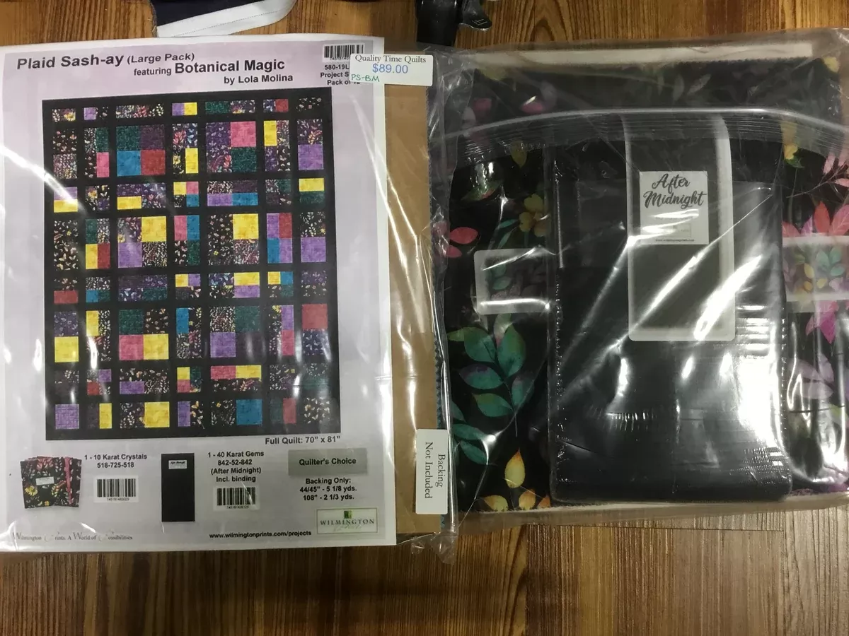 Plaid Sash-ay Botanical Magic Full Quilt Kit
