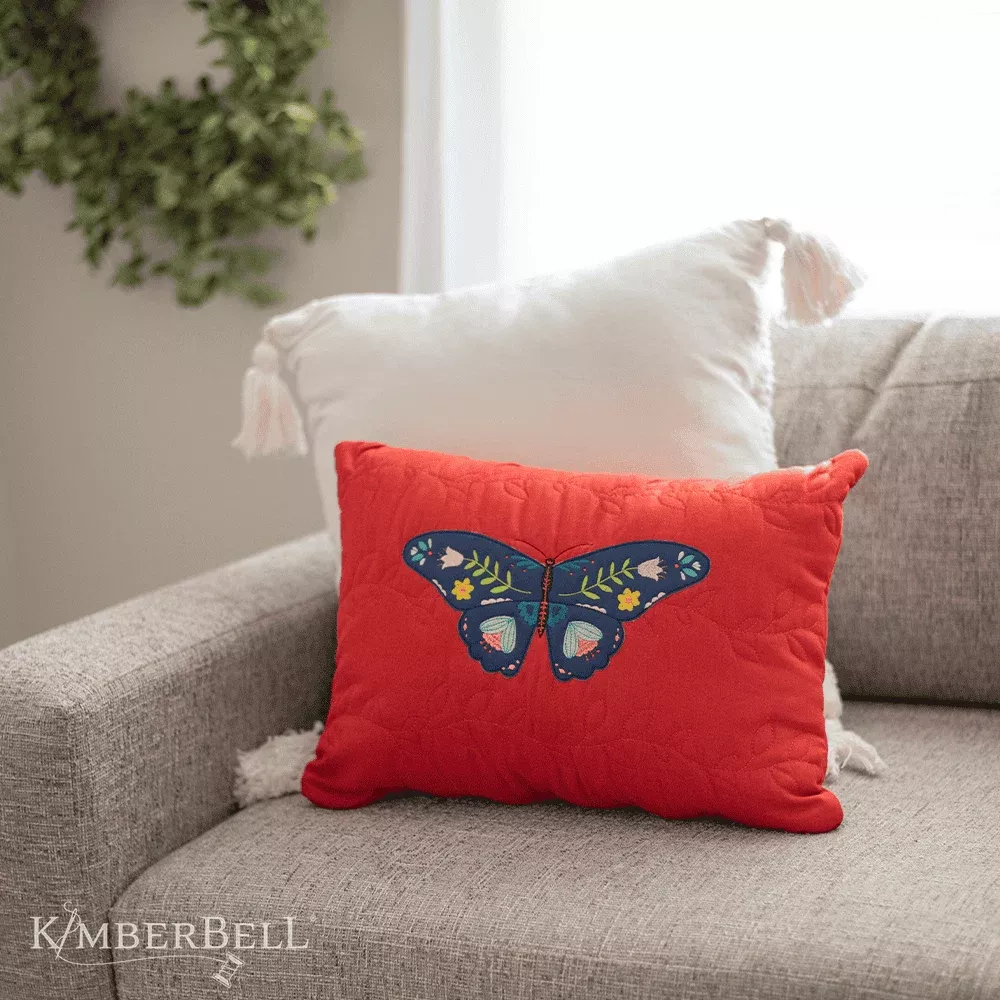 Quilted Pillow Blank - by Kimberbell Designs -Lumbar - Rust Linen - KDKB263