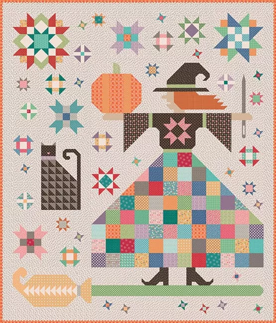 The Quilted Witch -QUILT PATTERN ONLY- by Lori Holt Bee in My Bonnet -Riley Blake-P051-QUILTEDWITCH