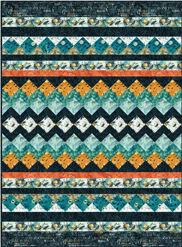 "Raven’s Edge" Quilt Pattern by Laureen Smith of Tourmaline & Thyme Quilts