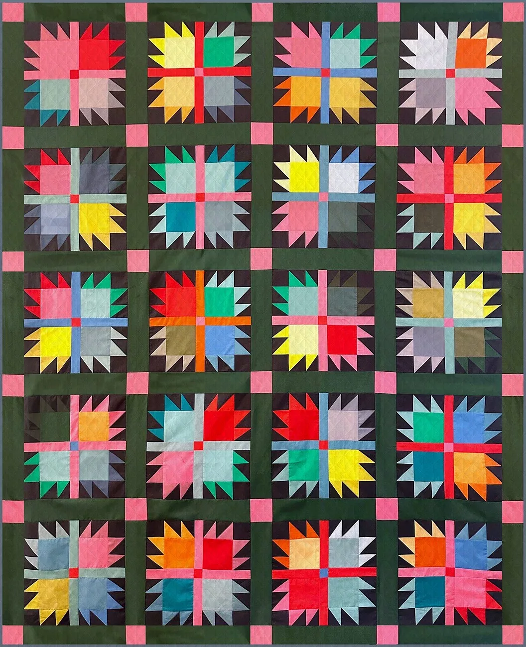 Ruby & Bee Solids Frolic Quilt Kit by Heather Ross | Windham