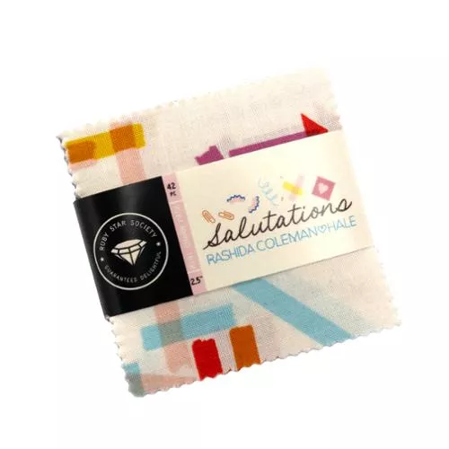 Salutations Mini Charm by Rashida Coleman Hale For Ruby Star Society and Moda Fabrics RS1089MC bin 40