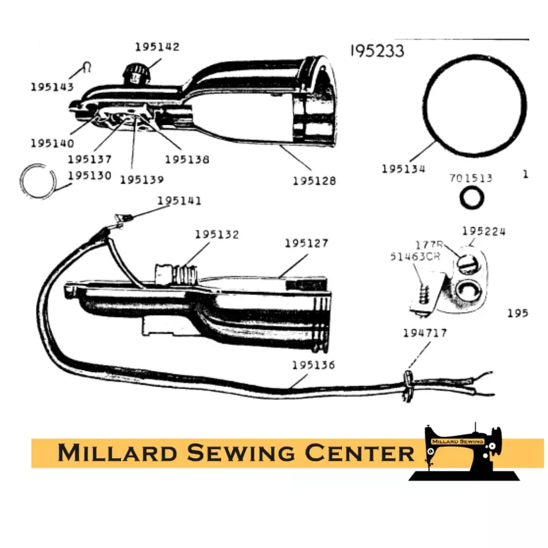 Screw, Spotlight Retaining for Singer Sewing Machines
