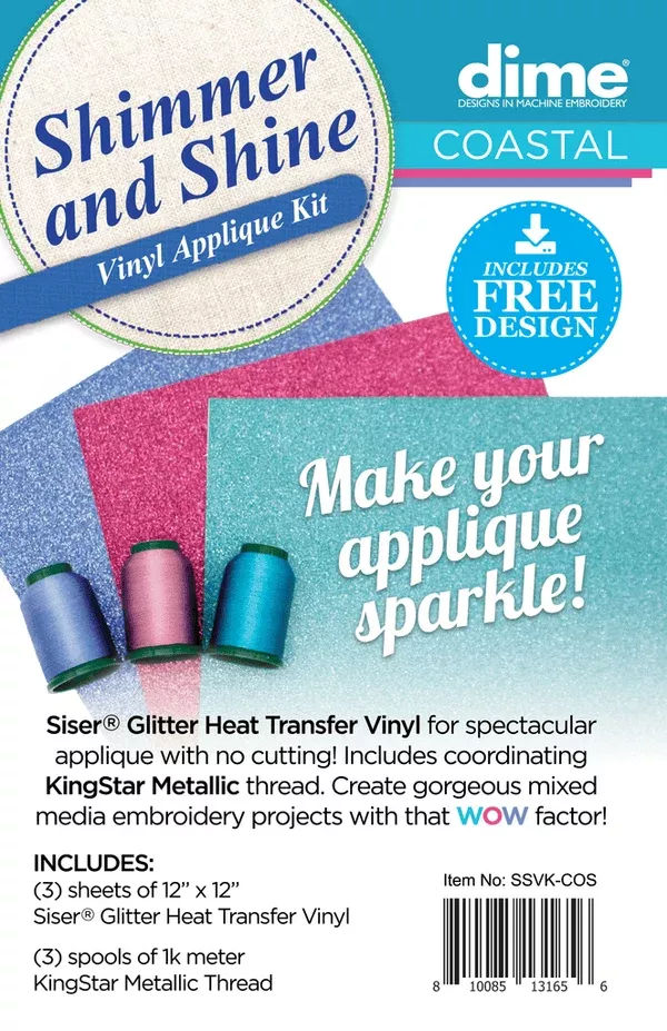 Shimmer and Shine Vinyl Applique Kit - Coastal - DIME - SSVK-COS