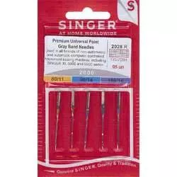 Singer Premium Universal Point Gray Band Needles Style 2000 Sizes 11, 14, 16