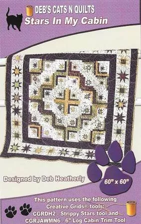Stars In My Cabin by; Deb Heatherly, Deb's Cats N Quilts